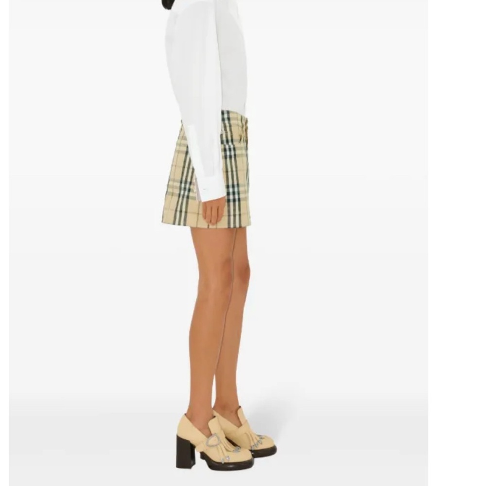 Burberry Beige Check Mini Skirt